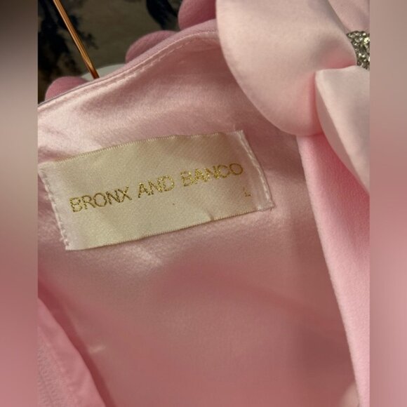 🆕 BRONX & BANCO 🧿 NWOT Estelle Floral Mini Dress, Blush Pink - Sz L US 8 - Picture 16 of 17